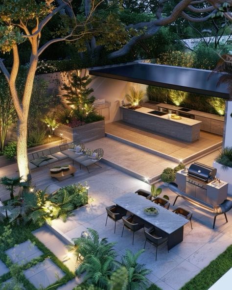 Mansion Garden Backyards, Patio Designs And Ideas Layout, Kitchen Garden Layout, Raised Bed Kitchen Garden, Contemporary Kitchen Design Ideas, Rustic Meets Modern, Amazing Interior Design, Modern Gazebo, Patio Design Ideas