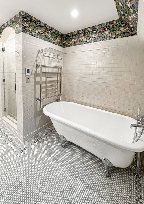 1920's Tudor // Renovation — Grand Rapids Interior Design | Fuchsia Design 1920s Style Home, 1920 House Remodel, 1910 Bathroom Design, Edwardian Bathrooms, 1920’s Inspired Bathrooms, 1930s Bathroom Remodel, 1920s Bathroom Original, 1920s House Interior, 1940s Bathroom Tile