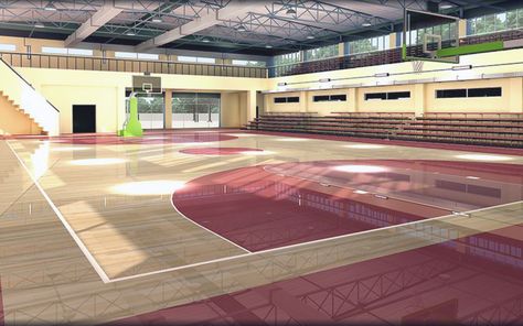 Anime Gymnasium, Gacha Backgrounds Outside, Volleyball Backgrounds, Anime Houses, Free Green Screen Backgrounds, Game Background Art, School Hall, Gacha Backgrounds, Episode Interactive Backgrounds