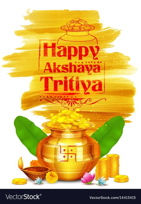 Akshay tritiya celebration vector image Happy Akshaya Tritiya Images, Happy Akshaya Tritiya, Akshay Tritiya, Happy Anniversary Photos, Happy Diwali Wishes Images, Ab De Villiers Photo, Akshaya Tritiya, Housewarming Decorations, Happy Dhanteras