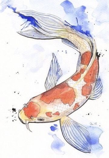 Painting Ideas For Beginners, Canvas For Beginners, Canvas Painting Ideas, Koi Fish, Koi, Painting Ideas, Watercolor Painting, Canvas Painting, Sketch