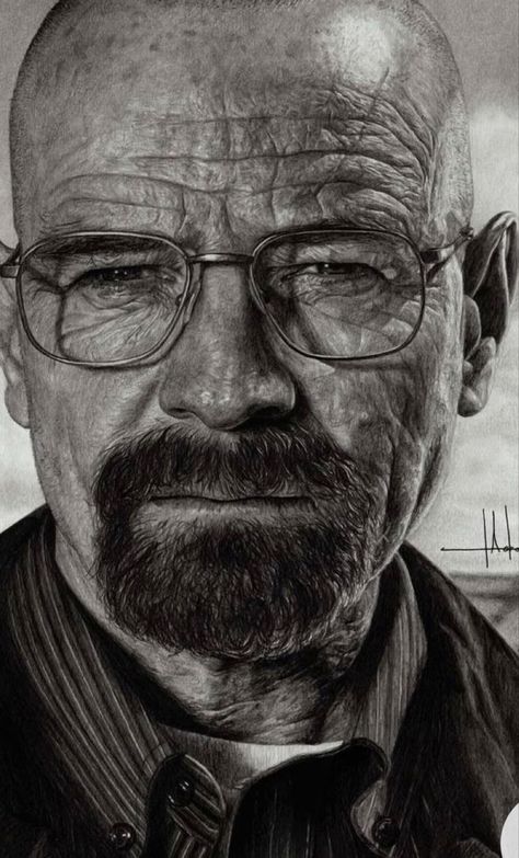 Hyperrealistic Drawing, Realistic Sketch, Realistic Pencil Drawings, Bryan Cranston, Bad Art, Oc Drawings, Charcoal Art, Meaningful Art, Celebrity Drawings