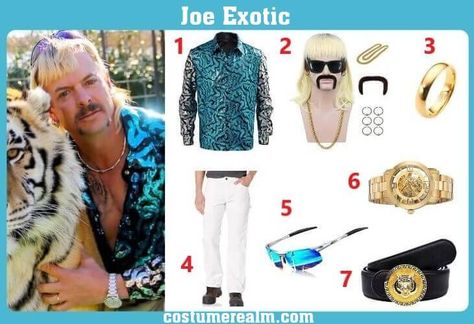 Joe Exotic Costume, Tiger Makeup, Tiger Costume, King Costume, Joe Exotic, Star Costume, Halloween Coustumes, Halloween Family, Tiger King