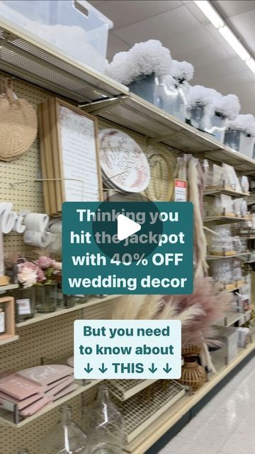 Robin | Wedding Savings and Templates on Instagram: "The real savings aren’t in the wedding aisle!!

Listen, I LOVE a good Hobby Lobby trip for just about any project. But you’ve got to know where to look to max savings!
💸💸💸💸💸

There are so many opportunities to save on your wedding all over Hobby Lobby, but I skip right over the aisle intended for everything wedding. 
Why? Because most of those items are way over priced with cookie cutter designs and surprisingly easy to do yourself for even less. 

Inside my ✨Fiancé Framework✨ wedding savings course I teach brides exactly what DIYs to do for all kinds of decor, signs, florals, and more! Plus all the recommended supplies are mostly at Hobby Lobby. 
With my help, even non-crafty brides can make their own custom wedding decor for even Hobby Lobby Wedding Decor, Hobby Lobby Wedding, Everything Wedding, Custom Wedding Decor, Decor Signs, Fun Hobbies, Wedding Aisle, Wedding Saving, Hobby Lobby