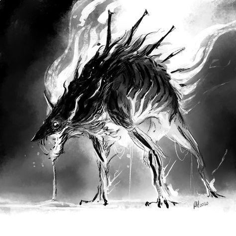 Shadow Creatures, Dark Creatures, 다크 판타지, Alien Concept Art, Monster Concept Art, Creature Drawings, Sketch Illustration, Fantasy Creatures Art, Fantasy Monster