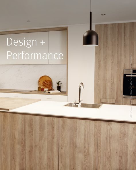 EGGER Laminates deliver beautiful designs paired with hard-wearing durability to meet your most demanding project needs, including high-traffic and horizontal applications. All 100+ laminate decors are available in stock, with matching edge banding for quick and easy delivery. Learn more about our laminates: https://social.egger.link/6492jPUwp Latest Kitchen Trends, Luxury Apartments Interior, Luxe Kitchen, Laminate Worktop, Apartment Floor Plan, Inspiration Aesthetic, House Design Kitchen, Grey Beige, Luxury Kitchens