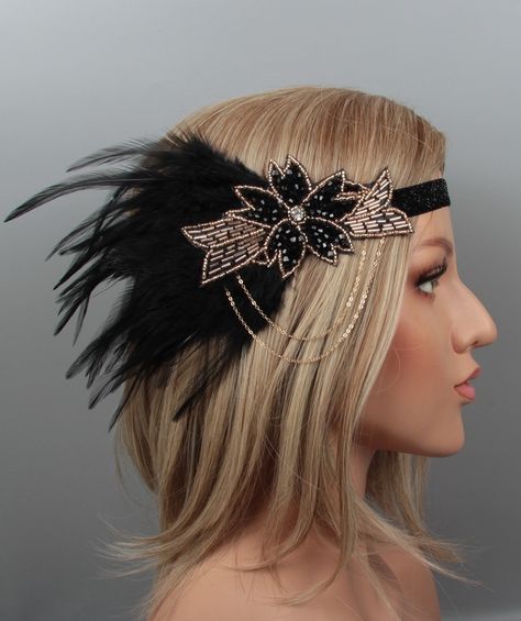 Roaring 20s Headpiece Diy, Diy Flapper Headpiece, Gatsby Headpiece Diy, 1920s Hair Accessories Diy, Gatsby Hair Accessories, Great Gatsby Headpiece Diy, 20s Headpiece Diy, 1920s Headpiece Diy, Flapper Headband Diy