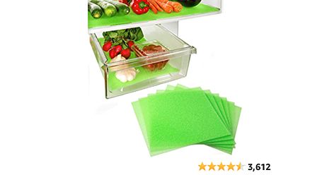 Amazon.com - Dualplex® Fruit & Veggie Life Extender Liner for Fridge Refrigerator Drawers, 12 x 15 Inches (6 Pack) – Extends The Life of Your Produce & Prevents Spoilage - Kitchen Cabinet Liners, Fridge Mats, Refrigerator Liners, Kitchen Cabinet Accessories, Fridge Drawers, Scrapbook Storage, Fridge Shelves, Refrigerator Drawers, Shelf Liners