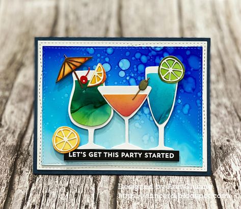 Alcohol Ink Background, Beer Card, Ink Background, Tim Holtz Cards, Tim Holtz Sizzix, Mft Stamps, Ranger Ink, Die Cut Cards, Masculine Cards