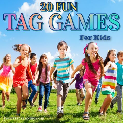 20 EXCITING Tag Games for Kids - ABCDee Learning Fun Tag Games For Kids, Types Of Tag Games, Pe Tag Games, Games For Kindergarten Kids, Running Activities For Kids, Tag Games For Kids Physical Education, Quick Games For Kids, Tag Games For Kids, Running Games For Kids