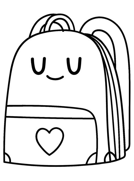 Backpack - Lol Coloring Pages Backpack Coloring Page, Cartoon Backpack For Back To School, Cute School Backpack With Cartoon Print, Back To School Backpack With Cartoon Print, School Supply Coloring Page, Kids Colouring Printables, Lol Coloring Pages, Lol Coloring, Kids Colouring