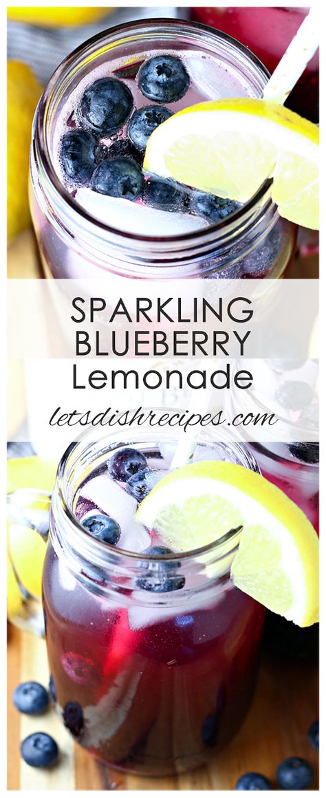 Blueberry Lemonade Recipe, Easy Lemonade Recipe, Homemade Blueberry Syrup, Lemonade Punch, Sparkling Lemonade, Pineapple Lemonade, Lemonade Cocktail, Blueberry Lemonade, Lemonade Recipe