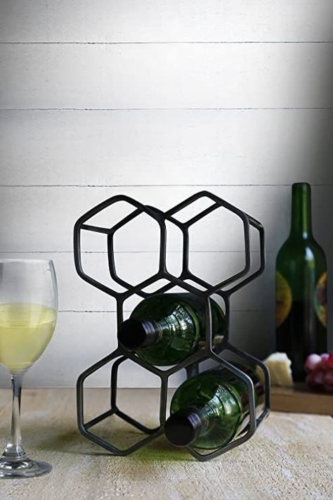 Wine Holder Ideas, Counter Top Cabinet, Wrought Iron Wine Rack, Countertop Wine Rack, Iron Wine Rack, Metal Bar Cart, Table Top Wine Rack, Bottle Collection, Metal Wine Rack