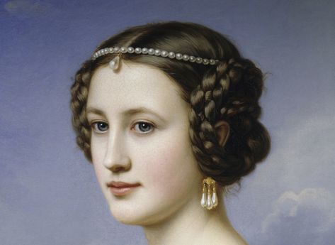 Historical Hairstyles, Istoria Artei, Classical Art, Hair Ornaments, Woman Painting, Vintage Hairstyles, Historical Fashion, Bavaria, Fashion History