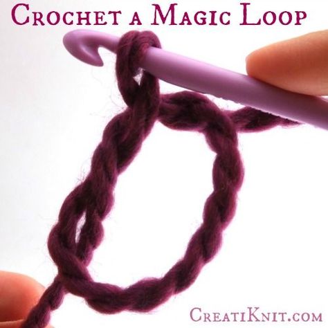 Magic Circle Crochet, Magic Loop, Knitting Needle, Crochet Stitches Tutorial, Crochet Instructions, Crochet Basics, Knit Or Crochet, Loom Knitting, How To Crochet