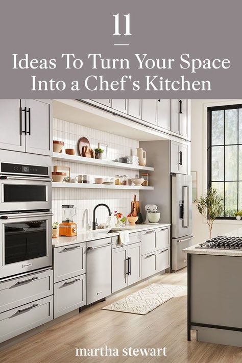 If you're planning a kitchen remodel, consider adding some of these in-demand features and professional-quality upgrades to your home. These are some of the best ways designers are adding elements of a traditional chef's kitchens into their projects. #marthastewart #kitchentips #kitchendecorideas #kitchenrenovations #kitchen #backsplash Chef Kitchen Home, Chefs Kitchen Design, Love Bedroom, Bakers Kitchen, Kitchen Set Up, Free Kitchen Design, Chef's Kitchen, Bedroom Renovation, Kitchen Must Haves