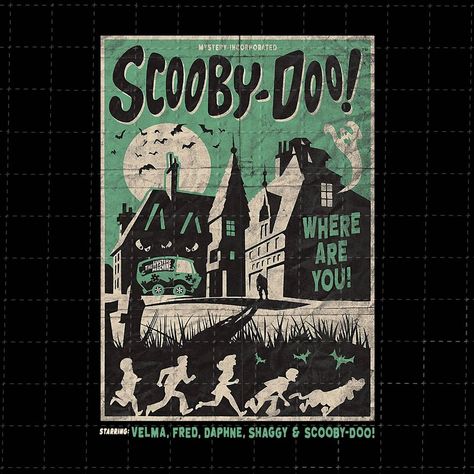 Scooby-Doo Mystery Incorporated Scary House Movie Poster sold by Emelda Current | SKU 90870284 | 60% OFF Printerval Scooby Doo Poster Retro, Scooby Doo Batman, Spray Paint Poster Design, Movie Posters In Living Room, Halloween Concert Poster, Poster Horor, Scooby Doo Poster, Scooby Doo Stickers, Vintage Movie Posters Decor