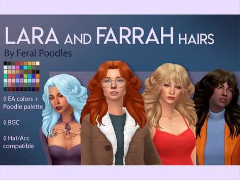 Check out this stunning 1970's style hairdo created by Feral Poodles! Ts4 Maxis Match Cc, Farrah Hair, Windswept Hair, 4 Hairstyles, 1970s Hairstyles, Sims 4 Decades Challenge, Poodle Hair, Maxis Match Cc, Pelo Sims