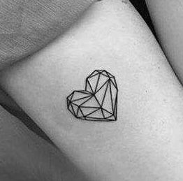 Geometric Heart Tattoo, Diamond Tattoo, Geometric Heart, Heart Tattoo, Tattoo Designs, Tattoos