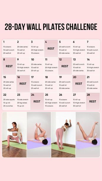 PILATES WALL WORKOUT for you: 👇 💥 Development of flexibility 💥 Removal of any stress 💥 Uplifting mood! Take a 1-minute quiz! Pilates Wall Workout, Wall Pilates Workout Plan, Pilates Wall, Wall Pilates Workout, Pilates Workout Plan, Wall Pilates, Diet And Workout Plan, Pilates Challenge, Wall Workout