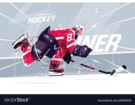 Hockey Drawing, Skater Guy, Illustration Man, Sports Illustration, Sport Graphics, Commercial Illustration, Ice Hockey Teams, Man Outfit, Sport Illustration