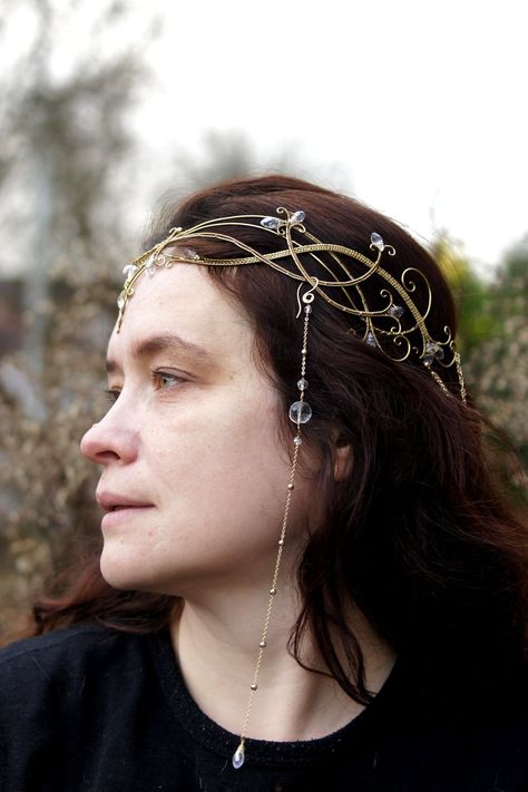 Elf Circlet, Fairy Medieval, Wedding Diadem, Elegant Tiara, Elven Circlet, Wedding Circlet, Elven Crown, Elven Tiara, Medieval Cosplay