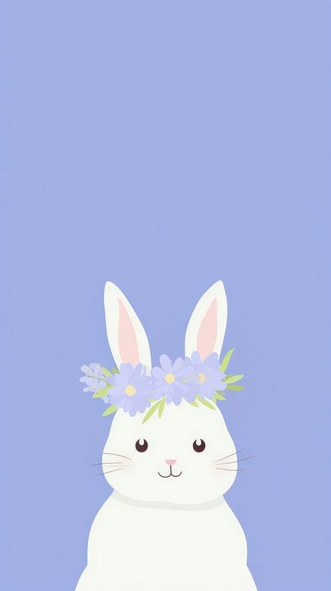 Cute Rabbits Wallpaper, Cute Wallpapers Bunny, Aesthetic Rabbit Wallpaper, Rabbit Iphone Wallpaper, Wallpaper Aesthetic Flower, Rabbit Hd Wallpaper, Rabbit Background Wallpapers, Rabbit Illustration Wallpaper, Flower Wallpaper Aesthetic