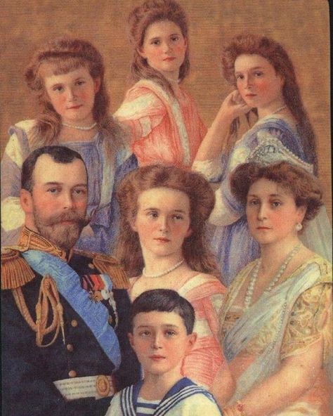 Beautiful portrait of Imperial Romanov Family 👑❤️ Anastacia Disney, Familia Romanov, Alexei Romanov, Romanov Sisters, Anastasia Romanov, Nicolas Ii, Grand Duchess Olga, House Of Romanov, Alexandra Feodorovna