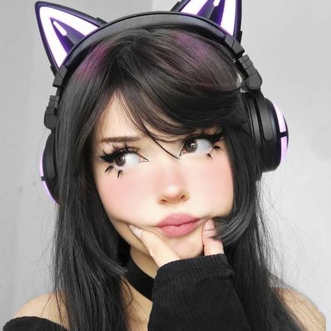 E Girl Makeup, Egirl Makeup, Egirl Fashion, Anime Makeup, Cute Emo, Edgy Makeup, Cute Makeup Looks, Emo Girls, Cat Girl