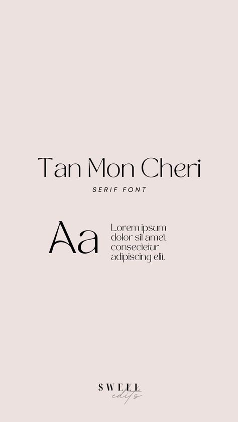 Serif Font - Tan Mon Cheri Tan Mon Cheri Font, Tan Mon Cheri Font Pairing, Tan Pearl Font Pairing, Yoga Tracker, Shirt Reference, Wedding Invitation Fonts, Branding Wedding, Script Wedding Invitations, Font Inspiration