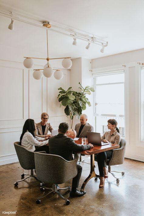 Happy business people in a meeting | premium image by rawpixel.com / Felix #photos #photography Meeting Aesthetic, Team Meeting, Office Meeting Room, Business Team, Web Design Resources, Business Photoshoot, Work Meeting, Best Stocks, Business Photos