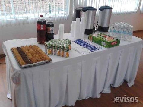 Coffee Break Table, Coffee Break Catering, Meeting Catering, Buffet Set Up, Catering Table, Breakfast Meeting, Buffet Set, Tea Party Food, Catering Ideas