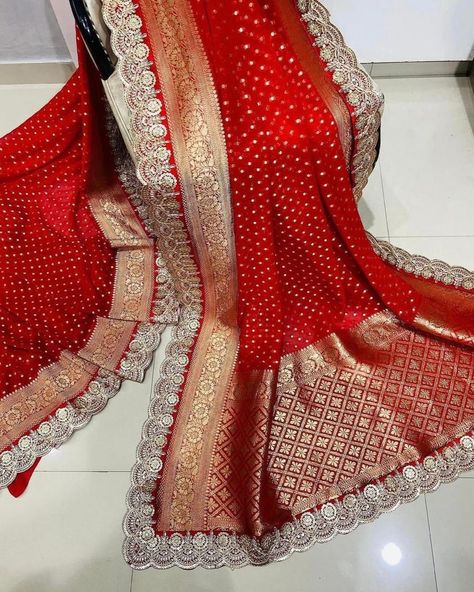 A Burst Of Colors That Reflect Our Vibrant Soul. When Life Gives You Colors, Wear Them In a Saree Pure Crepe Khadi Silk Pattu Saree With Binni Weaving Design on All Over The Saree With Rich Elegant Weaving Pallu With Weaving Border on Both Side Paired With Scalloped Lace Attached on Saree With Running Blouse With Pholka Weaves Offer Price ₹2550 freeship NO EXCHANGE / RETURN. 360° Parcel opening video is must in case of any issue. NO CASH ON DELIVERY. ONLINE PAYMENT MODE ONLY. Saree Blouse Styles, Weaving Designs, Saree Border, Pattu Saree, Lace Border, Scalloped Lace, Blouse Styles, Saree Blouse, Wedding Outfit