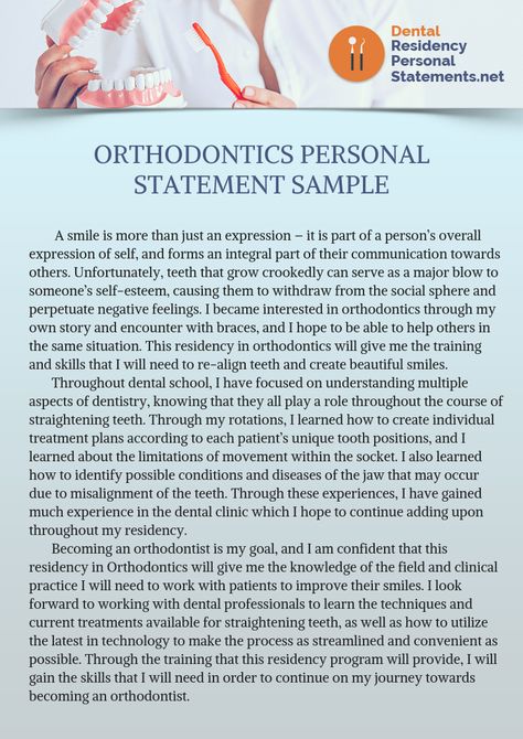 Orthodontic personal statement sample which will let you see how a professional statement looks like. TO get more samples, visit https://dental.residencypersonalstatements.net/dental-residency-personal-statement-sample/  #college admission, #university admission, #admission requirements Dentistry Personal Statement, Dental Aesthetic, School Prep, Dental School, Dental Student, Myself Essay, Prep School, College Admission, Personal Statement