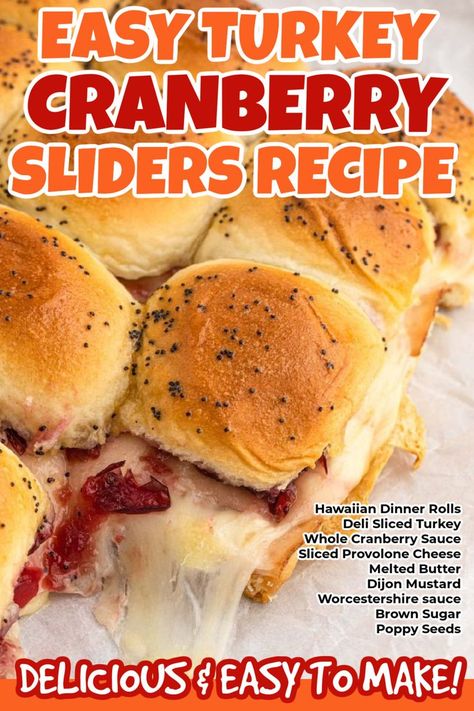 If you are looking for ways to use up Thanksgiving leftovers, make Turkey Cranberry Sliders. Delicious and easy to make. Hawaiian Roll Turkey Sliders are a crowd favorite. This delicious recipe is a great way to make a whole new meal out of our leftovers. #eatingoandime #turkeycranberrysliders #turkeysliders Hawaiian Roll Turkey Sliders, Leftover Turkey Sandwich Recipes, Turkey Cranberry Sliders, Cranberry Sliders, Sliders Recipes Turkey, Sliders Recipes Hawaiian Rolls, Easy Slider Recipes, Turkey Sandwiches Recipes, Turkey Sliders