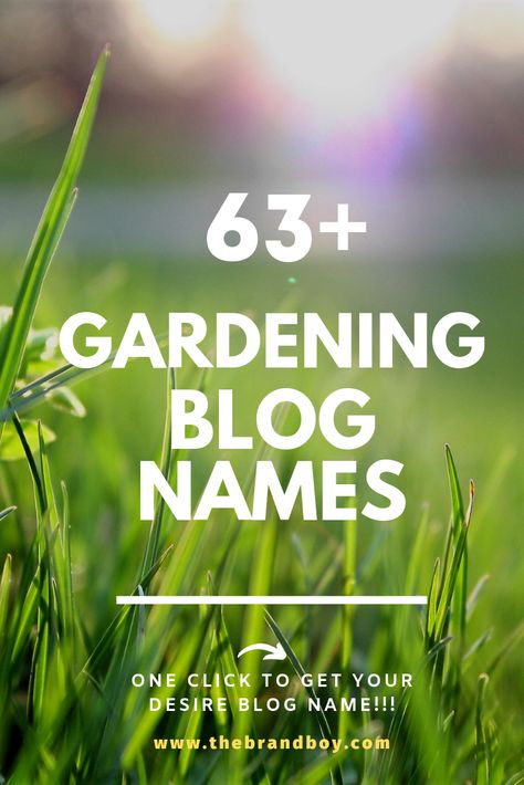 Following are the fresh gardening blog names for your inspiration Garden Names Creative, House Names Ideas Inspiration, Garden Names Ideas, Gardening Knowledge, Gardening Business, Pinterest Board Names, Shop Name Ideas, Plant App, Youtube Names