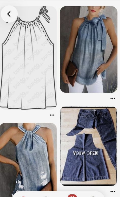 Återvinna Jeans, Vestiti In Jeans, Funny Bride, Blue Jeans Crafts, Dresses For, Sewing Clothes Women, Modest Summer, Denim Ideas, Denim Crafts