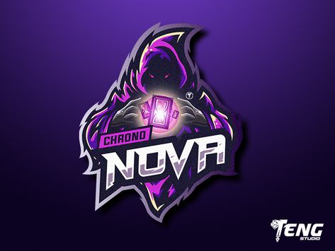 CHRONO NOVA LOGO MASCOT VECTOR ESPORT/SPORT by Teng Studio on Dribbble Nova Logo, Team Logo Design, Channel Logo, Logo Mascot, Esports Logo, Game Logo Design, Gaming Logo, Photo Logo Design, Logo Design Art