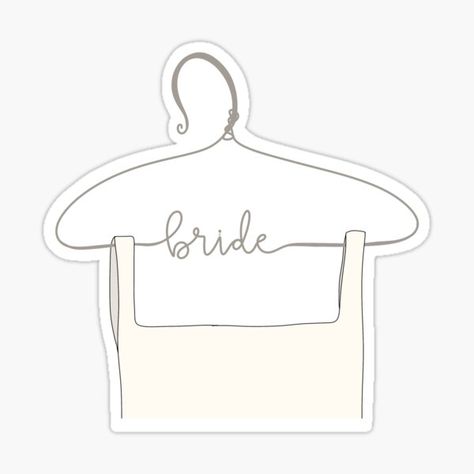 "Bride sticker" Sticker for Sale by maggymeitzler | Redbubble Wedding Stickers Printables, Bridal Stickers, Bride Stickers, Dress Sticker, Bride Wedding Dress, Decorate Notebook, Brides Wedding Dress, Wedding Stickers, Coloring Stickers