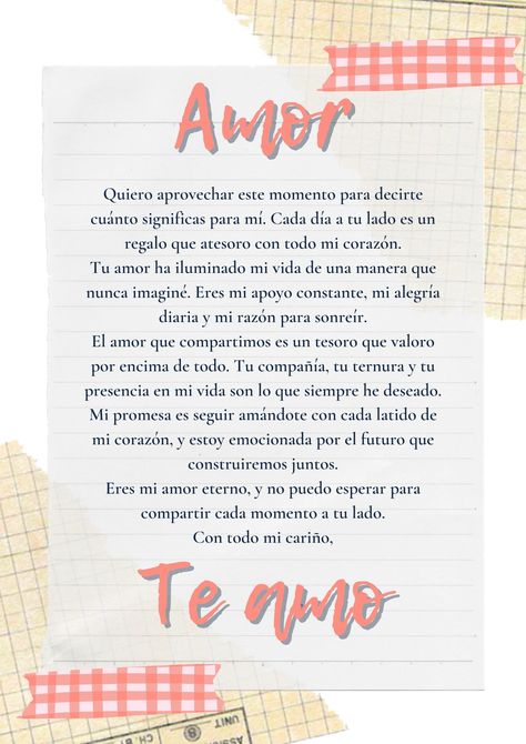 Romantica Carta de Amor Para Mi Novio Para Celebrar Aniversario juntos Recipe For Marriage, Frases Love, Love Texts For Him, Romantic Birthday, Baby Letters, Pretty Notes, Love Phrases, Cute Texts For Him, Text For Him