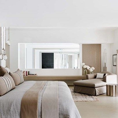 Discover bedroom design ideas on HOUSE - design, food and travel by House & Garden including Kelly Hoppen's neutral spacious house in west London Kelly Hoppen Bedroom, Kelly Hoppen Interiors, Spacious House, Kelly Hoppen, Chic Bedroom, House Garden, West London, Eclectic Home, Luxurious Bedrooms