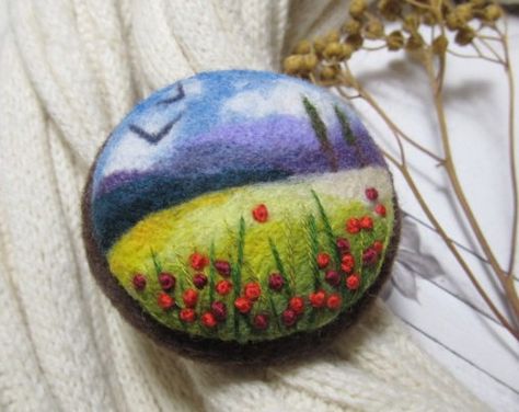 Browse unique items from FeltAccessories on Etsy, a global marketplace of handmade, vintage and creative goods. Felted Landscapes, Needle Felted Brooch, Felted Jewelry, Sea Gifts, Needle Felted Christmas, Felt Jewelry, Needle Felting Projects, Ocean Jewelry, Beach Gifts