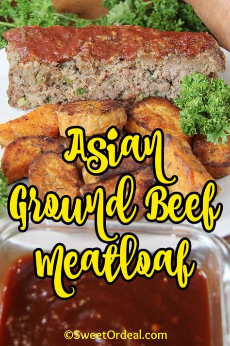 Asian Meatloaf Recipes, Asian Style Meatloaf, Korean Meatloaf, Asian Meatloaf, Teriyaki Meatloaf, Asian Ground Beef, Ground Beef Meatloaf, Traditional Meatloaf, Beef Meatloaf