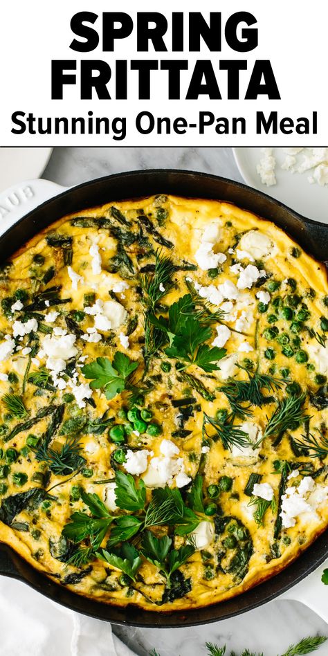 Spring vegetable frittata recipe Healthy Dinner Meal Prep, Paleo Frittata, Downshiftology Recipes, Healthy Frittata, Easy Frittata, Recipe Healthy Dinner, Green Breakfast, Vegetable Frittata, Creamy Goat Cheese