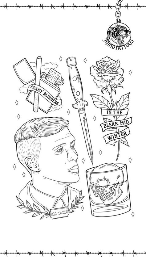 Peaky Blinders Inspired Tattoo, Peaky Blinders Tattoo Design, Peaky Blinders Tattoo Ideas, Feminie Tattoos, Arm Patchwork, Peaky Blinders Tattoo, Marvel Tattoos, Skin Art, Tattoo Stencils