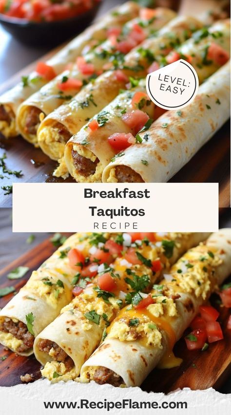 Breakfast Taquitos are crispy, cheesy, and perfect for mornings! My family loves them, and they’re always a hit with friends—quick, delicious, and gone in minutes! Mexican Style Breakfast, Mini Breakfast Burritos, Mexican Breakfast Ideas, Breakfast Taquitos, Xmas Breakfast, Quick Breakfast Ideas, Breakfast Quesadillas, Breakfast Tacos Recipe, Taquitos Recipe