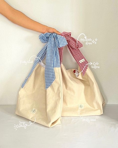 The cutest drop of the season - shop now before they're gone ⋆.˚⟡ ࣪ ˖ Tote Bag Patters, Travel Pouch, Sling Bag, Zipper Pouch, The Cutest, Gingham, Shop Now, Pouch, Tote Bag