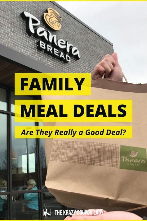 Searching for fast and easy family dinner recipes? Well, what about a takeout family meal deal instead? Several restaurants offer family meal deals to help you balance the chaos and feed your family without busting your budget. But are they a good deal? Some are. For example, you can save 50% if you buy the Olive Garden bundle. Others? Eh. Not so much. The Krazy Coupon Lady has the scoop so read on... Easy Family Dinner Recipes, Copycat Starbucks Drinks, Noodles And Company, Easy Family Dinner, Spicy Chicken Sandwiches, Dinner Box, Kid Friendly Restaurants, Dinner Restaurants, Panera Bread