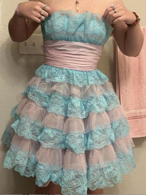 Pink And Blue Aesthetic Outfit, Betsy Johnson Aesthetic, Cymric, Ethereal Style, Cake Outfit, Dress Pastel, Betsey Johnson Dress, My Character, Y2k Outfits