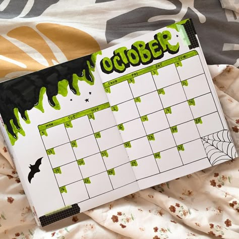 October Bujo Calendar, Calendar Design Journal, October White Board Ideas Calendar, October Dry Erase Calendar Ideas, October Calendar Ideas Whiteboard, Calendar Decoration Ideas, October Bullet Journal Calendar, October White Board Ideas, October Calendar Ideas